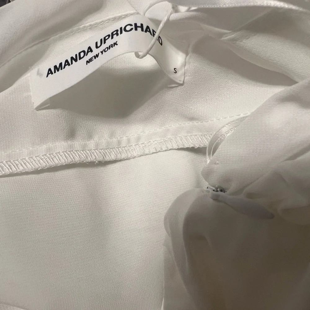 Amanda Uprichard Garcia Mini Dress White Ivory Multiway Tie Open Back Cinched S - Picture 9 of 9